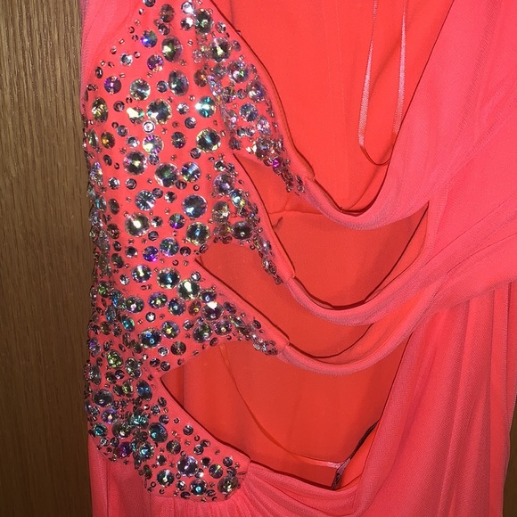 Coral Formal Prom Dress - Picture 4 of 11